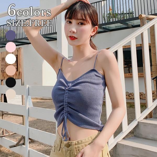 ギャザー キャミソール 可愛い 春夏 キャミ お洒落 ブラック ブルー ピンク ブラウン ホワイト グレー トップス レディース メール便送料無料 J1812ba Star Net 通販 Yahoo ショッピング