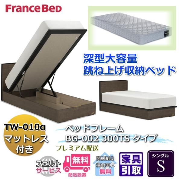 FranceBed シングルマットレスとフレームセット フランスベッド（FRANCEBED） ベッドフレームマットレスセット BG-002