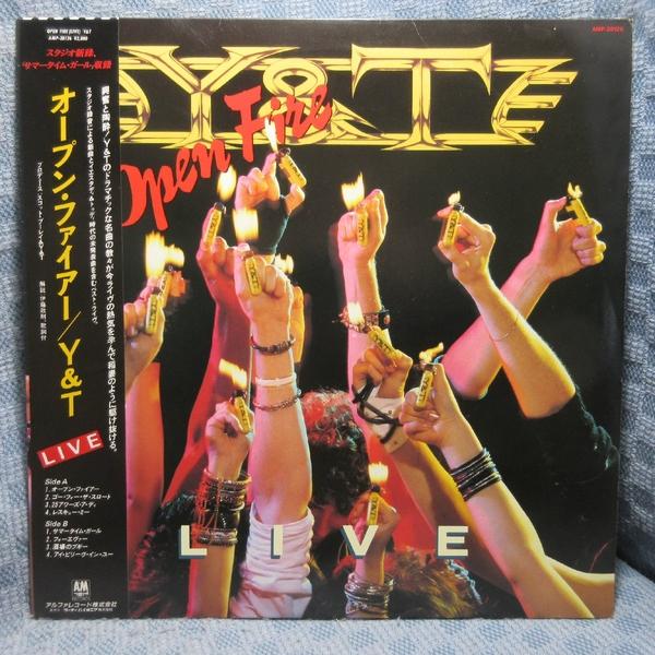 VA512●AMP-28126 Y&T「オープン・ファイアー」LPレコード(アナログ盤)