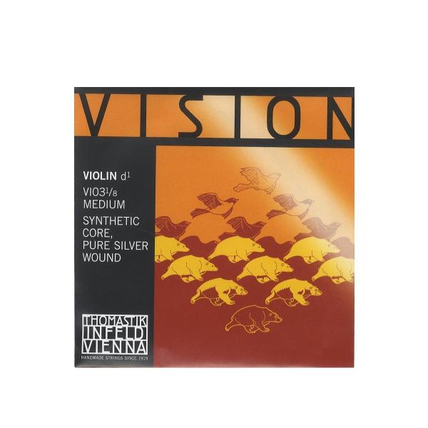 Vision ヴィジョン バイオリン弦 D線 シルバー巻 VI03 1/8
