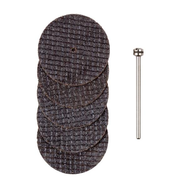 プロクソン (PROXXON) 切断砥石5枚グラスファイバー入 シャフト付 【砥石径38mm 厚み1.0mm 軸径2.35mm】