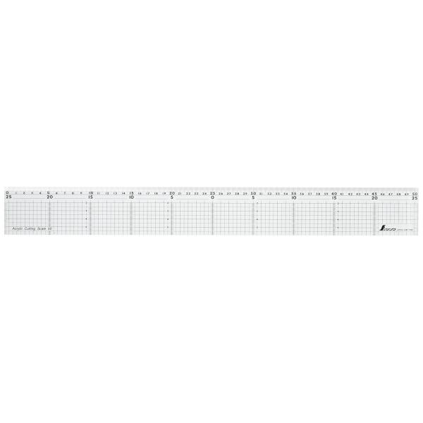 シンワ測定(Shinwa Sokutei) アクリルカッティングスケール 50cm 77086