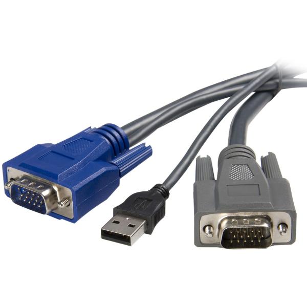 StarTech.com PC切替器専用USB/VGA 極細KVMケーブル 1.8m SVUSBVGA6