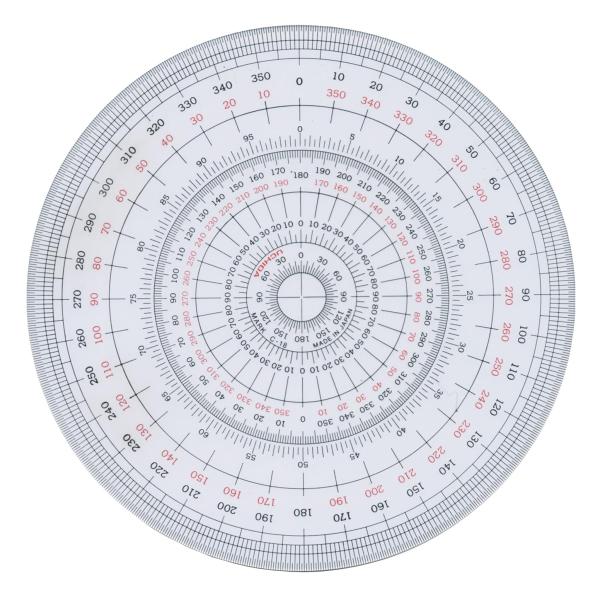 ウチダ 全円分度器 18cm 1-822-0002