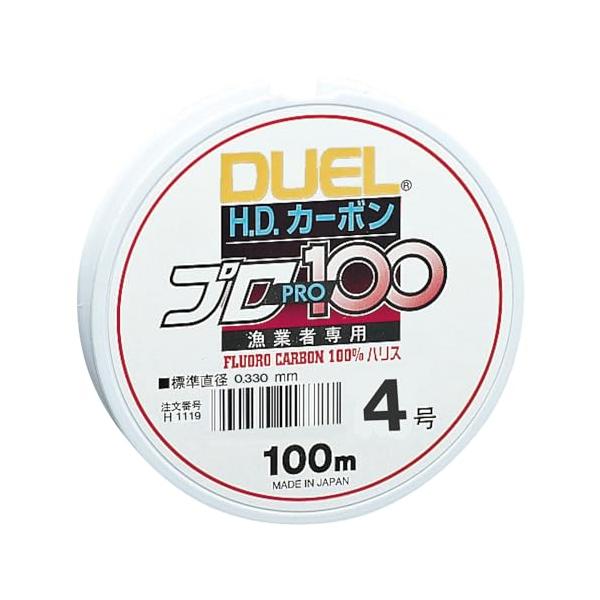 DUEL(デュエル) フロロライン 4号 HDカーボンプロ100S 4号 クリアー H1119