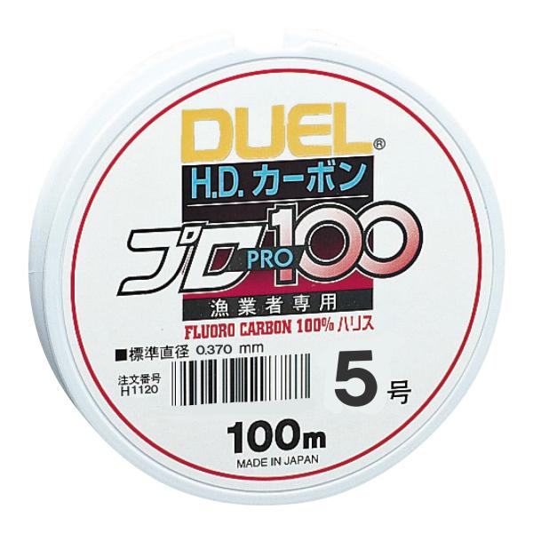 DUEL(デュエル) フロロライン 5号 HDカーボンプロ100S 5号 クリアー H1120