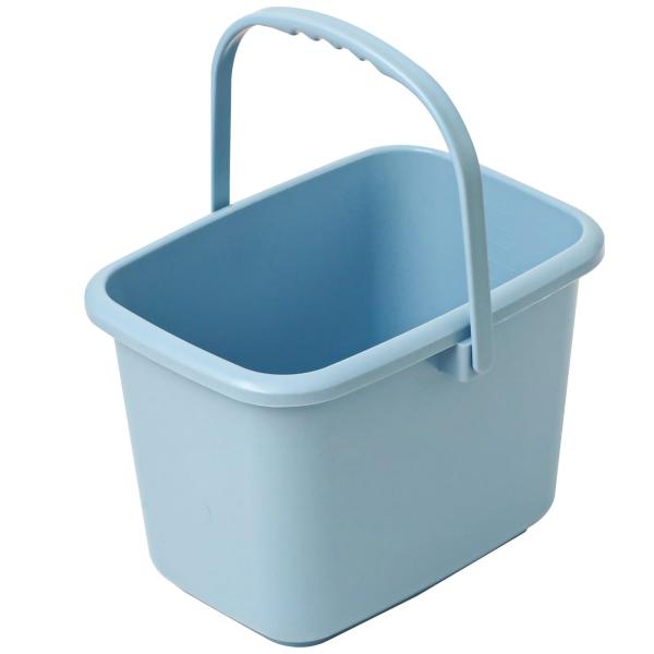 サンコープラスチック ニュータフ バケツ 角型15L ストーンブルー