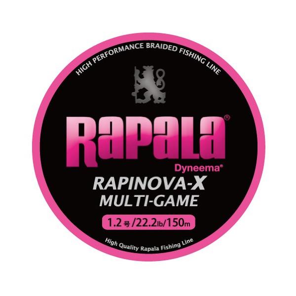 Rapala(ラパラ) PEライン ラピノヴァX マルチゲーム 150m 1.2号 22.2lb 4本編み ピンク RLX150M12PK