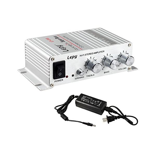 Lepy Hi-Fi ステレオアンプ デジタルアンプ カー アンプ パワーアンプLP-268 [LP-268+AC電源アダプター(5A)]