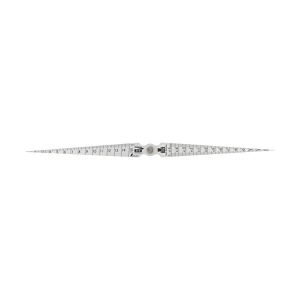 シンワ測定(Shinwa Sokutei) テーパーゲージ ダブル 1~15mm 隙間・穴径・長さ測定目盛付 62620