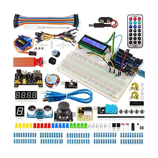 Miuzei 初心者 電子工作 スターターキット Arduinoとの互換性あり R3向け mega2560とR3 nanoと互換性のある（電子日本語マ