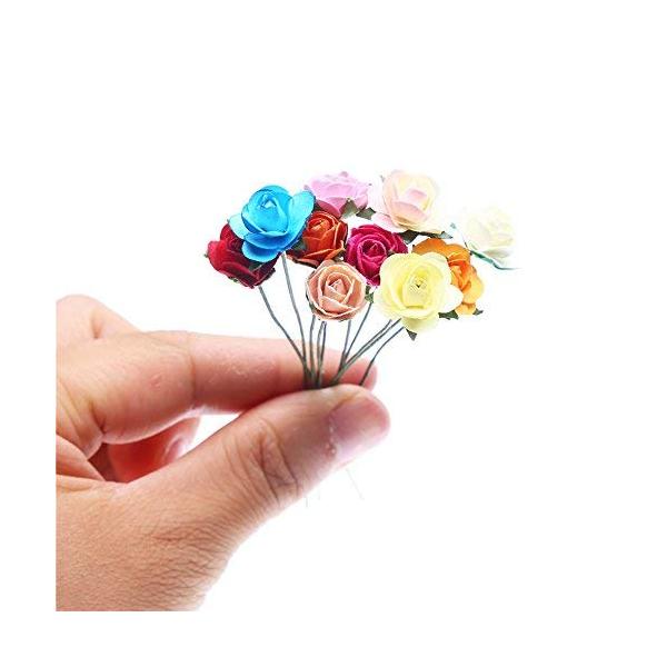 造花アソート・アートフラワー 紙製造花可 愛い 小さいな ローズ バラ