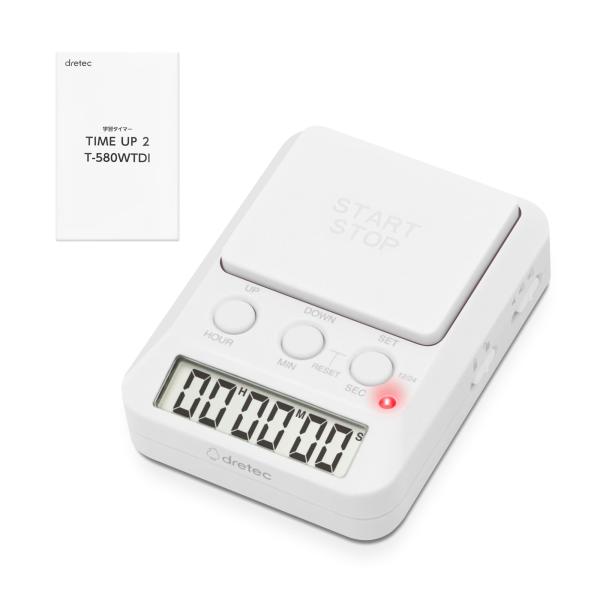 他サイト： ドリテック(dretec) 勉強タイマー タイムアップ2 消音 T-580WTDI ホワイトの商品画像