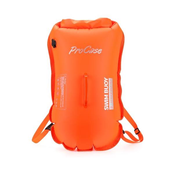 ProCase 防水バッグ 35L 水泳ブイ 収納スペース フロート式 海 川 プール 浮力補助 防水収納 湖 水辺の必須アイテム ドライバッグ -オ