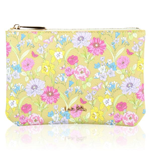 [Laura Ashley ローラアシュレイ] ポーチ 小物入れ 可愛い おしゃれ レディース 花柄 ボタニカル Gilly ギリー 上品 グリーン