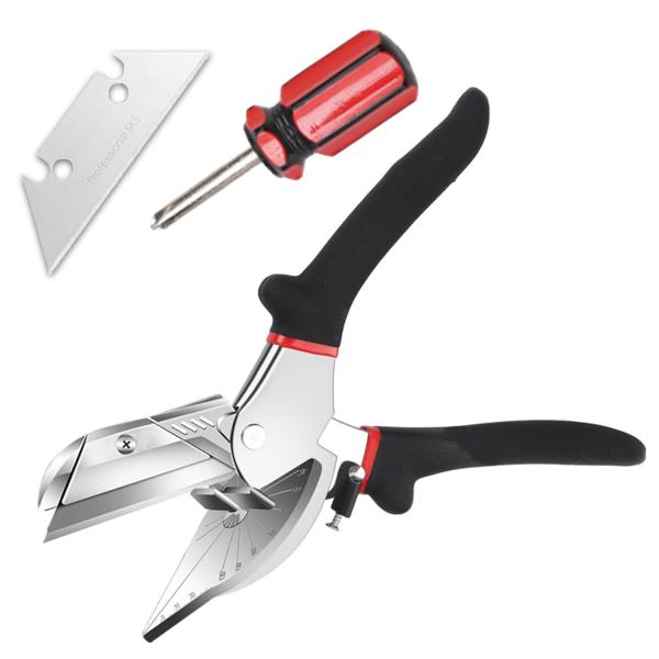 NABESHI マルチアングル カッター 薄型 ハサミ ユニバーサルカッター モール 角度調節 木工 プラ板 配線