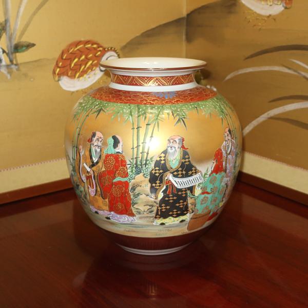 12月スーパーSALE 昭和レトロ 九谷焼 花瓶 壺 美の伝統 imiingenieria