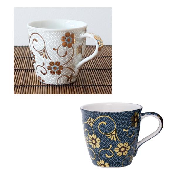 九谷焼 ミニマグカップ デミタスカップ 青粒鉄仙/白粒鉄仙 : ZAZU&CO