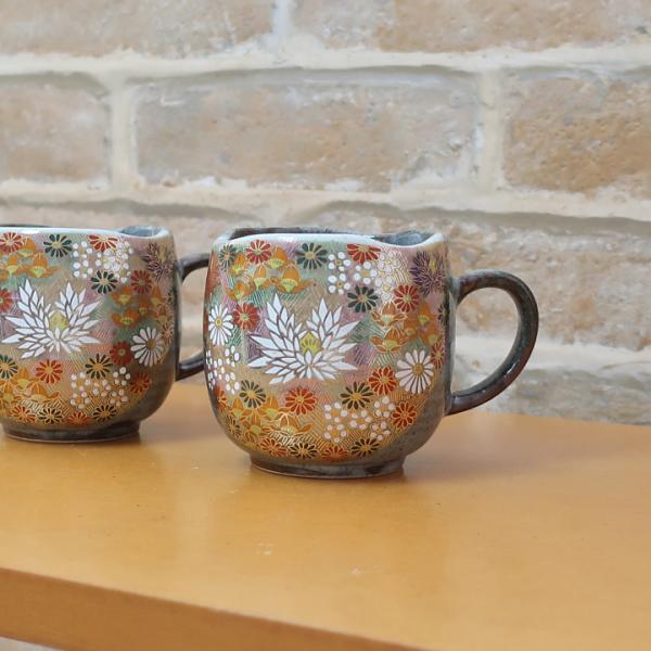 九谷焼 マグカップ コーヒーカップ フリーカップ 金花詰 : ZAZU&CO