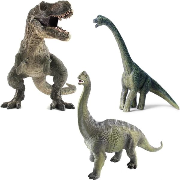 バリエーションコード : 2B29H6Q4OX・恐竜フィギュアのブラキオサウルスとT-レックスの3種3体セットです。クリスマス・誕生日・パーティー・お祝い・お祭りの景品・プレゼントに。大きくてリアルなおもちゃ・オモチャは恐竜好きの子どもにぴ...