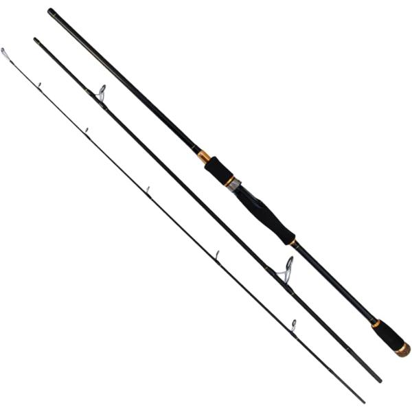 3m 10ft ルアーロッド 3ピース 折れても安心 シーバスロッド (ブラック,  10ft，3.05m)