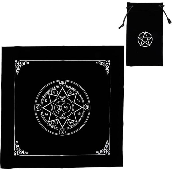 バリエーションコード : 2B2GGO99D9「 上質な素材 」 神秘的な雰囲気にぴったりの光沢のある素材を使用。生地も厚めでシワがつきにくいのも嬉しいポイントです。「 持ち運びに便利 」 ５０cmx５０cmのタロットクロスですので、ミニサ...