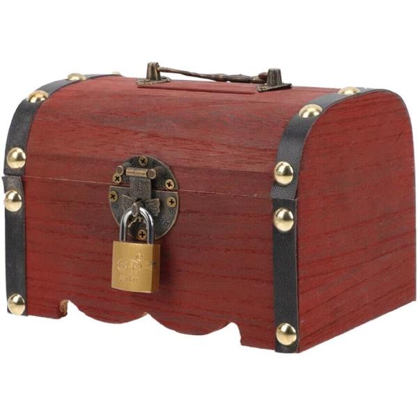 バリエーションコード : 2B2VRT8FWD「おしゃれな茶色の木箱」ヴィンテージ風のレトロデザインでおしゃれでかわいく、インテリアとして飾ることもできます。宝箱をモチーフにしたデザインでお子さんへのプレゼントにも最適です。小物の収納として...