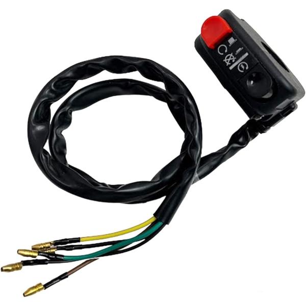 ・キルスイッチ、セルスイッチが一体になった汎用の薄型タイプの右スイッチボックスです。・使いやすいスタンダードなスイッチの配置で操作性が良いです。・バイク、ATVなど汎用品で12V、22mm直径ハンドルバー対応で耐候性、耐久性があります。配線...