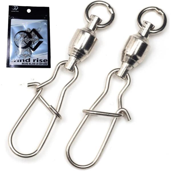 他サイト： ボールベアリングスイベル 高強度 ステンレス クイックスナップ ルアーの取り付けに便利 30個セット #1(#1 (17kg) 30個)の商品画像