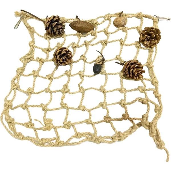 ・よじ登ったり、吊り下げブランコの様にぶら下がったり、通り抜けたり、かじったり、クライミングネット1つで色んな遊びができるバードトイです。・噛みたい欲求のストレス発散やクチバシの伸び過ぎ防止にオススメで、文鳥などのフィンチ、セキセイインコ、...