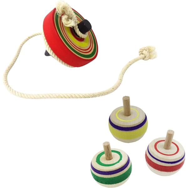 バリエーションコード : 2B4FCWXK0K・「安心の木製」金属部品を使わずすべて木でできた昔なつかしひも付きの木ごまです。木製なので小さなお子様でも安心してお使い頂けます。また投げごまが難しい方でも手で回せる逆立ちこま（3個）が入ったお...