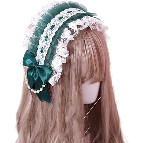 バリエーションコード : 2B4J5JUWD4・肌触りのいいフリルのレースと左右のリボンが特徴のかわいいヘッドドレス、カチューシャです。衣装やコスに合わせてファッションを楽しめるように、沢山のカラーバリエーションを用意しました。・ハロウィン...