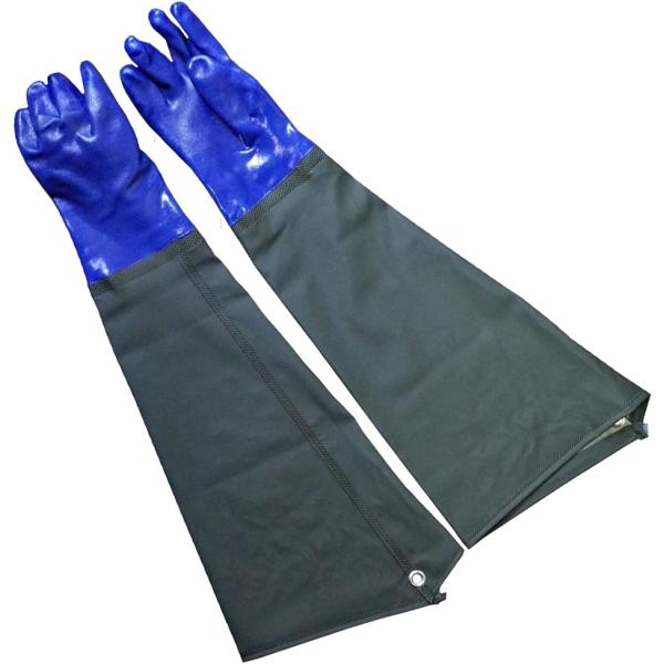 バリエーションコード : 2B4QWHYK51・腕全体をすっぽり覆う、超ロングサイズ。全長70cm、厚手、ロングサイズのグローブ、手袋です。・油分、薬品に強いPVC（ポリ塩化ビニル）素材を使用。劣化しづらく、耐久性にも優れており、幅広い職種...