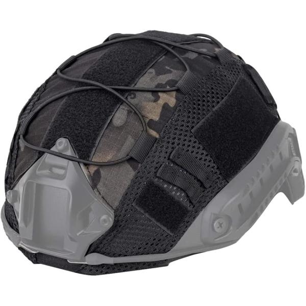 ヘルメットカバー サバゲー FAST BJ/PJ/MH ミリタリー オプスコア 特殊部隊 SWAT (MC/CP 黒,  L)