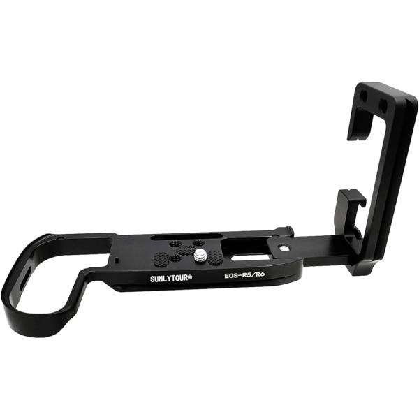 EOS R5 R6 Lプレートハンドグリップ、フイルムEOS R6用 クイックリリースLプレートブラケットホルダー( ブラック)
