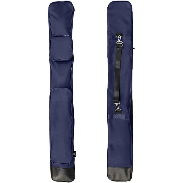 竹刀袋 竹刀ケース 剣道 木刀 模造刀 収納バッグ 125cm 肩掛け 2ポケット 高級ベルト コスプレ( ネイビー,  ワンサイズ)