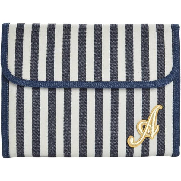 バリエーションコード : 2B65C4WDYI・デニム地にイニシャルがついた 母子手帳 マルチケース です。インディゴ、ストライプに２タイプよりご選択できます。・じゃばら式なので開けやすく、中身もがばっと引き出せるので収納も便利です。カード...