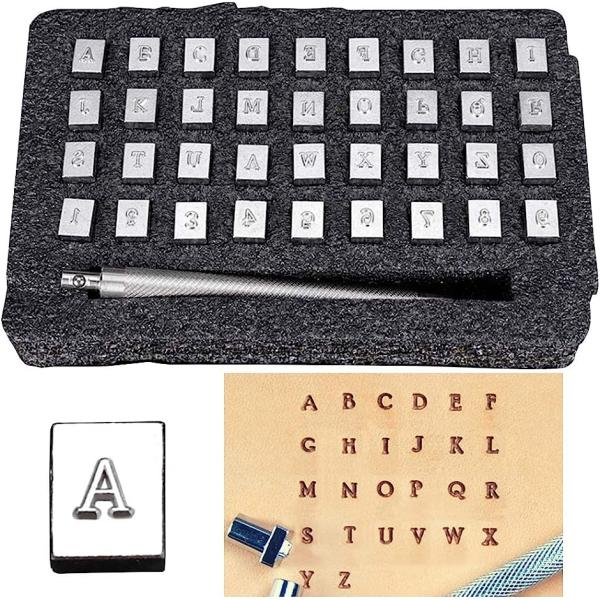 バリエーションコード : 2B69U192JO・オリジナルレザークラフト製作におすすめのレタースタンプ打刻印セットです。アルファベットA〜Zの26点と数字0〜9の10点の刻印とハンドルをセットにしました。・スタンプ部分はニッケルクロム合金製...