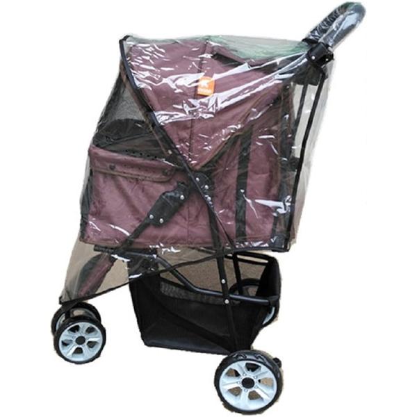 ・ペット用カート(3輪専用)の透明レインカバーです。透明なのでわんちゃんの視界を妨げることがありません。・お出かけ時に急な雨で愛犬が濡れてしまわないため。雨はもちろん、風よけにもなります。・素材：透明部分・ポリエチレン　サイズ(組立時)：約...