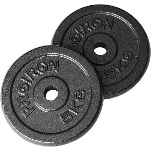 他サイト： ダンベル プレートダンベルおもり追加 純鋳鉄 5kgx2個 穴径25mm( ダンベル プレート5kgx2個)の商品画像