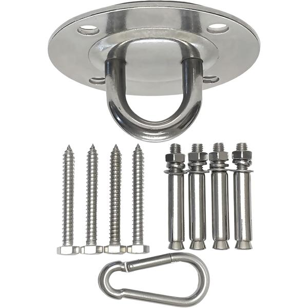 バリエーションコード : 2B8JOOCTLLGiGant 天井、壁吊り下げ用の金具です。ハンモック 、ブランコ、サスペンショントレーニング用に。セット内容: プレートx1、コンクリート用アンカーx4、スクリューねじx4、カラビナx1プレー...