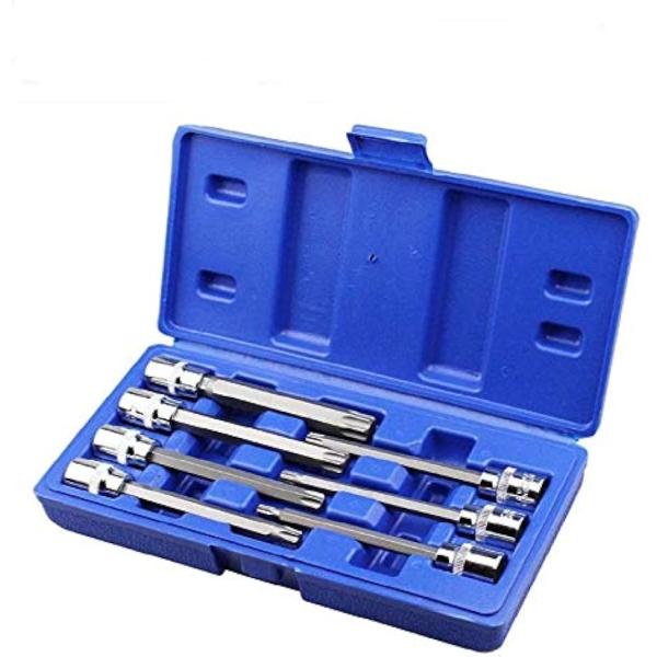 3/8インチサイズ、ラチェットレンチ用トルクスレンチです。DIY好きの方必見。使用頻度は少ないかもしれませんが、DIYには欠かせない必須アイテムの一つです。全長110ｍｍのロングタイプで狭い場所でも使いやすく作業性もアップ。専用のケースに収...