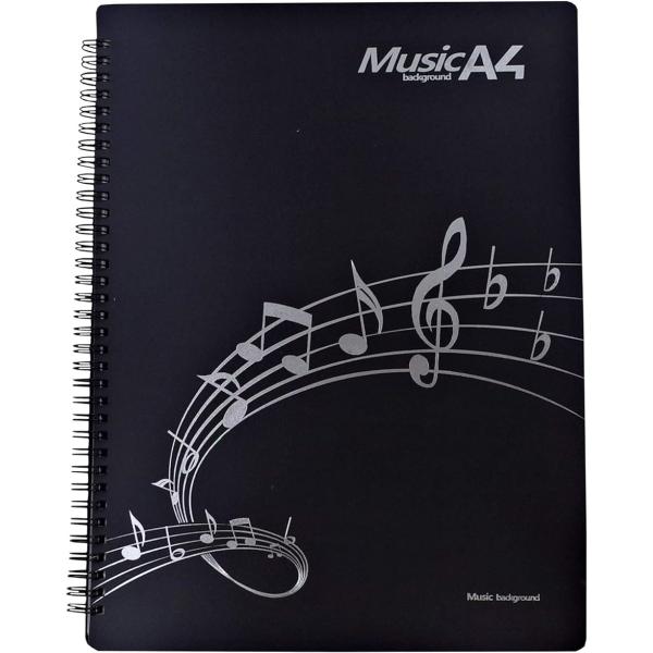 他サイト： 見開き 書き込み 楽譜ファイル 譜面ファイル A4サイズ( ブラック1個)の商品画像