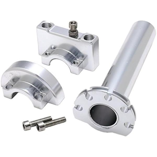 【互換品】nakira ハイスロットル アルミ 汎用 CNC加工 軽いアクセル CB400 ゼファー400 ZRX XJR400 (シルバー)