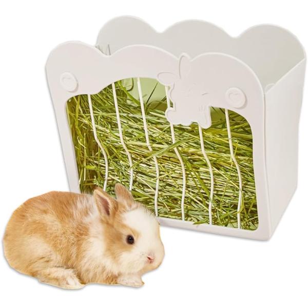 バリエーションコード : 2B90O5YIIF「牧草が散らかりにくいチモシーポット」ウサギやモルモットなどが食べる牧草がたっぷり入れられるワイドーなフィーダーです。牧草が落ちにくい網型の設計で、ケージ内や周りに牧草が散らかるのを防ぎ衛生的な...