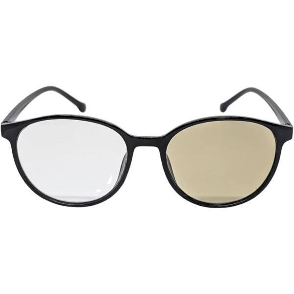 バリエーションコード : 2B91RKWH2S「調光レンズ・1本2役」このメガネは、室内ではブルーライトをカットし、目の疲れを軽減します。屋外では紫外線に応じてレンズの色が変わり、サングラスとしても機能します。これにより、目のストレスを軽減...