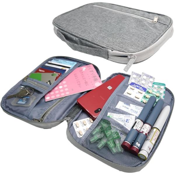 バリエーションコード : 2B941KUQOD３〜４日間程度の旅行・出張に便利な血糖値コントロール、インスリンケースです。薄型コンパクトながら必要なアルコール綿、マイクロファイン、ペン型インスリン注射器、薬などをまとめて収納できます。保険証...