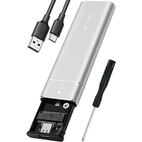 ・BKey/M＋BKey SATA M.2 NGFF SSDに対応・PCIE NVMe非対応・Type-C出力を利用・通信速度は最大5Gbps・軽量で約55g、高い放熱性で稼働を安定化