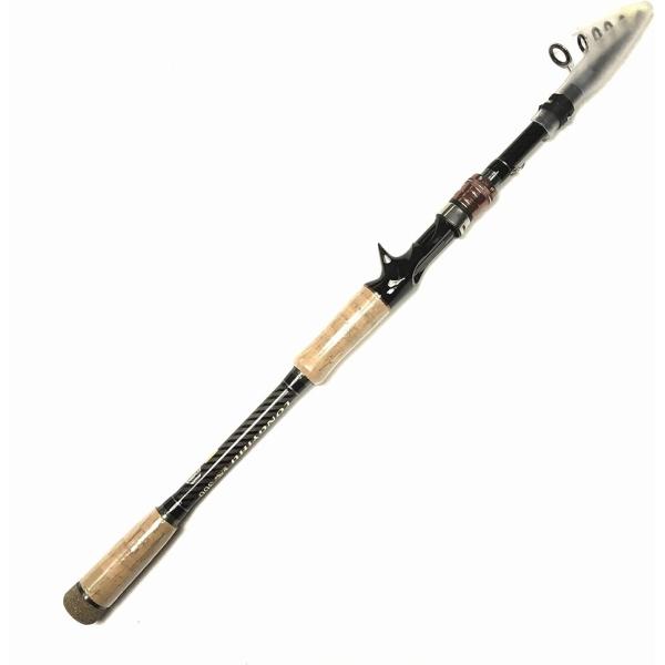 バリエーションコード : 2B9QQ5T6F210フィート テレスコピック ベイトロッド(M)でございます。竿袋にほつれがございますのでご了承ください。商品はロッド工場品のため問題なくお使いいただけます。長さ：10ft(3m)ベイト(M)仕...