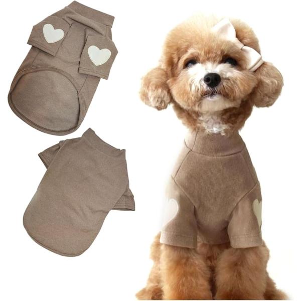 トイプードル 服 ドック服 フレンチブルドッグ チワワ服 ダックスフンド 秋冬 犬の服小型犬 おしゃれ 犬服 (ブラウン, XL)
